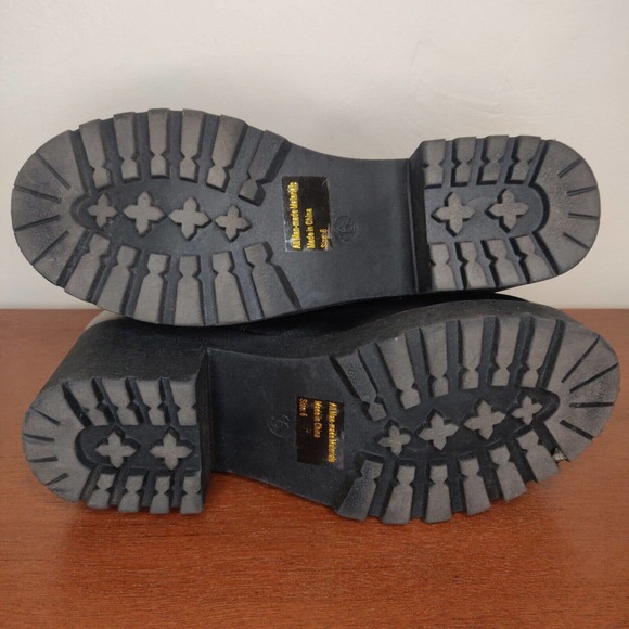 Wild Diva Women's Chunky Y2K Combat Boots Block Hill Size 6 Black Zipper. 3e - Picture 5 of 6